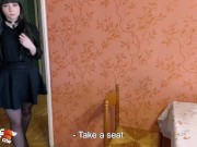 Hot Brunette Deep Sucking and Sensual Fucking for Money 2/16