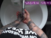 Long nails ASMR wet wash and scrub fantasy #SCRUBHUB 16/16