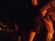 Intense creampie and shaking orgasm by camp fire 5/16