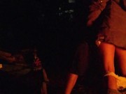 Intense creampie and shaking orgasm by camp fire 6/16