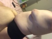 Fucking my lesbian dyke girlfriend doggystyle with a strap on  16/16