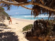 ENJOY Painting my Nake Body with DRAGON Fruit # Fun on Paradise Beach 16/16