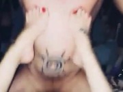 Her pov cute feet, red toes and orgasm 14/16