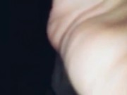 Her pov cute feet, red toes and orgasm 15/16