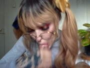 Pigtail Schoolgirl Sucks Cock 4K 12/16