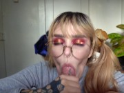 Pigtail Schoolgirl Sucks Cock 4K 13/16