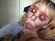 Pigtail Schoolgirl Sucks Cock 4K 14/16