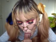 Pigtail Schoolgirl Sucks Cock 4K 6/16
