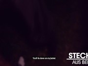 PUBLIC SEX! Curvy Nerdy Girl Mariella Sun CUMSHOT on glasses! Berlin Banger 10/16