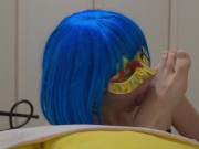 Italian Amateur wife worships and lick feets then gives a smoking blowjob! 7/16