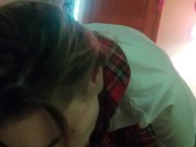 Schoolgirl blowjob cum spit 2/16