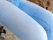 CURLY HAIR GIRL PLAYING WITH PUSSY AT A PUBLIC BEACH 16/16