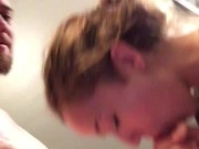 Post shower head making her gag 2/16