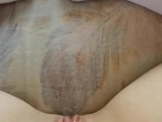 Masturbating while home alone. Pleasure with fingers. Wet pussy 16/16