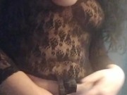 Tetona madurita jugando con la nata por todo el cuerpo. 4/16