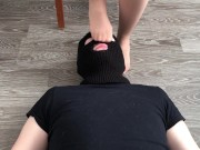 teen girl footjob & nylonjob and worship nylon stockings cum on feet 5/16