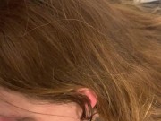 Filthy slut driinks piss while sucking cock, til she can't swallow any more 4/16