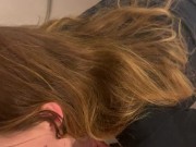 Filthy slut driinks piss while sucking cock, til she can't swallow any more 5/16