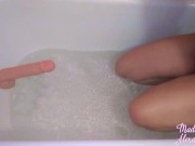 Babe Suck Dildo and Masturbate Pussy Dildo in the Bathroom 1/16