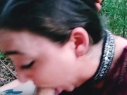 Hot goth sloppy blowjob deepthroat CUM IN MOUTH 7/16
