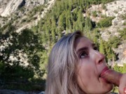 Hiking in Yosemite ends with a public blowjob by cute teen - Eva Elfie 11/16