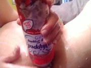 Whip cream  play, I wish I had a young stud to eat it all up 12/16