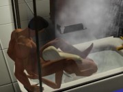Blowjob in the shower! Made a stepsister | porno game, 3d, sims sex 8/16