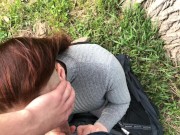 Blowjob in a public park from wife amateur LeoKleo 8/16