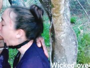 Chained and facefucked against a tree, BALLS DEEP THROAT PIE #2 14/16