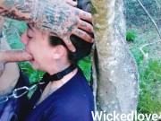 Chained and facefucked against a tree, BALLS DEEP THROAT PIE #2 16/16