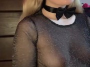 Abby Adams Amateur Blonde Teen Strip Tease Cosplay 1/16