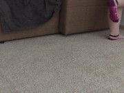 Chubby legs in socks. Homemade foot fetish 15/16