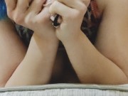 MILF cumming fast from stuffing panties 15/16