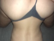 Big Booty Teen Rides Big Dick and Knocks Over Bong. 2/16