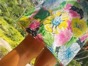 Pussy Flashing at RAFTING Spot among Chinese tourists # Public NO PANTIES 4/16