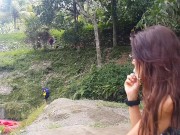 Pussy Flashing at RAFTING Spot among Chinese tourists # Public NO PANTIES 6/16