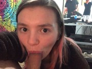 Surprise! Huge cum load! POV blowjob