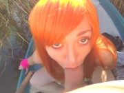 Рыжая  делает МИНЕТ на лодке 14/16