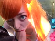 Рыжая  делает МИНЕТ на лодке 8/16