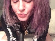 Mistress disgusted by foot slave 1/16