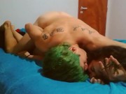 Sexy teen gets belly down rough sex, then swallows 4/16