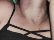 Cums with a toy in the ass so that milk from boobs 12/16