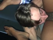 Tatted white boy eats ebony pussy 2/16