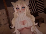 Virtual 3D girl masturbating for 1HR in VR game (custom video for Connor) 15/16