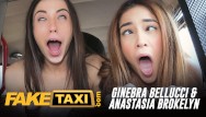 Threesome 19106 Fake taxi cheeky latina lesbians anastasia ginebra in backseat threesome