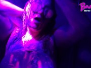 Neon UV Paint Sploshing! Blacklight Synth Rave Music Video 12/16
