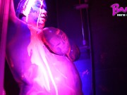 Neon UV Paint Sploshing! Blacklight Synth Rave Music Video 14/16