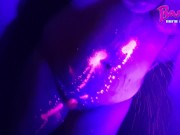 Neon UV Paint Sploshing! Blacklight Synth Rave Music Video 4/16