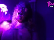 Neon UV Paint Sploshing! Blacklight Synth Rave Music Video 9/16