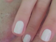 my pussy gets extremely  wet and juicy after I play with my clit. 15/16